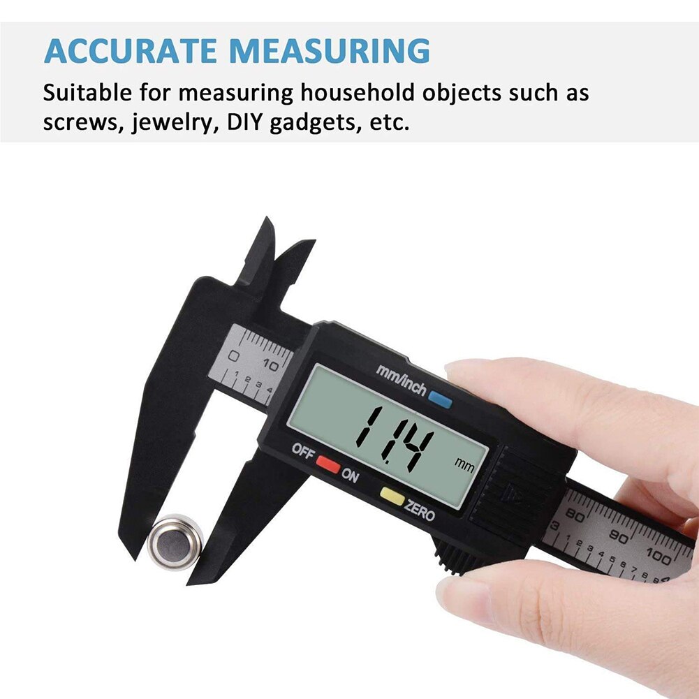 0-150Mm Meten Micrometer Elektronische Lcd Digitale Schuifmaat Gauge Plastic Elektronische Lcd Digitale Display Schuifmaat