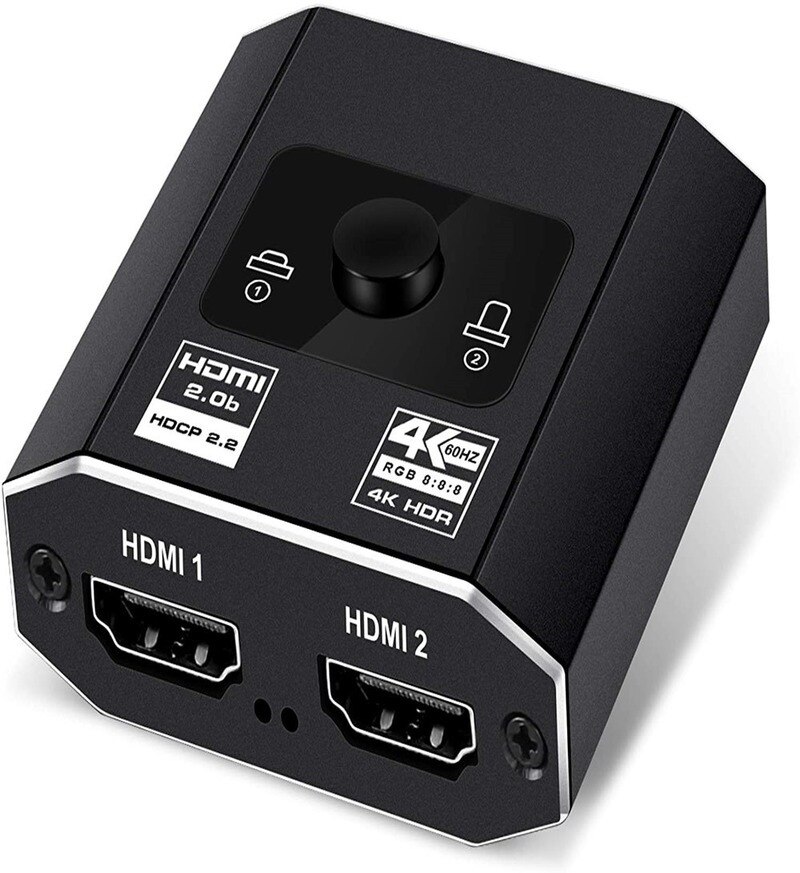HDMI Smart Switcher One for Two 4K HD Two Input One Output Converter Signal Switching AB 4k60hz