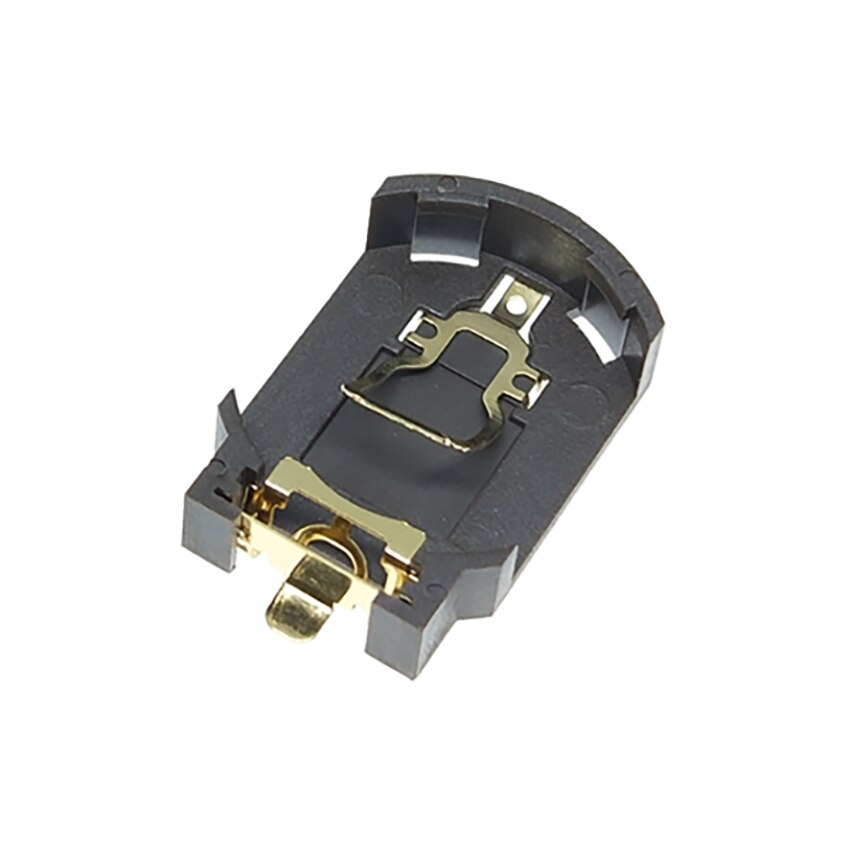 10Pcs/lot 3V CR2032 CR2025 Button Battery Socket Holder,BS-10 BS-8 Gold-plated Patch Battery Storage Case Box Battery Organizer: BS-8