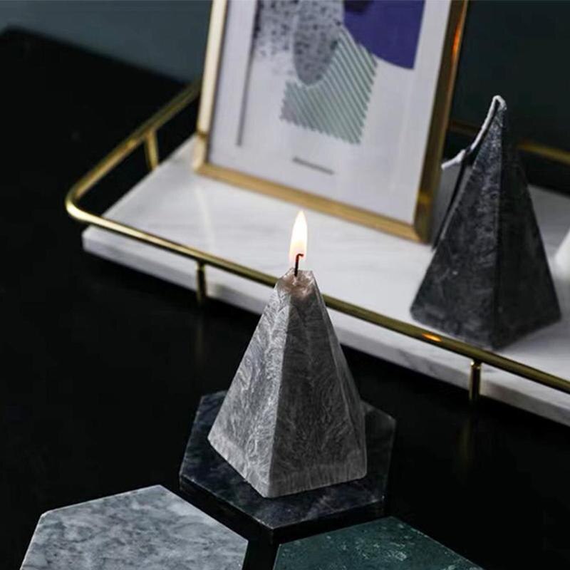 Velas perfumadas de Iceberg, cono geométrico europeo, decoración del hogar, vela para cena romántica