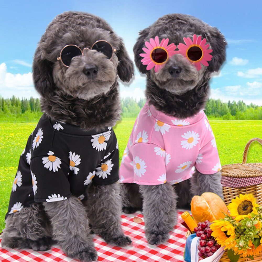 XS-2XL Cooling Pet Dog Summer Clothes For Dogs Shirt Milk Silk Fabric Puppy Pet Clothing For Small Dogs Costume Chihuahua