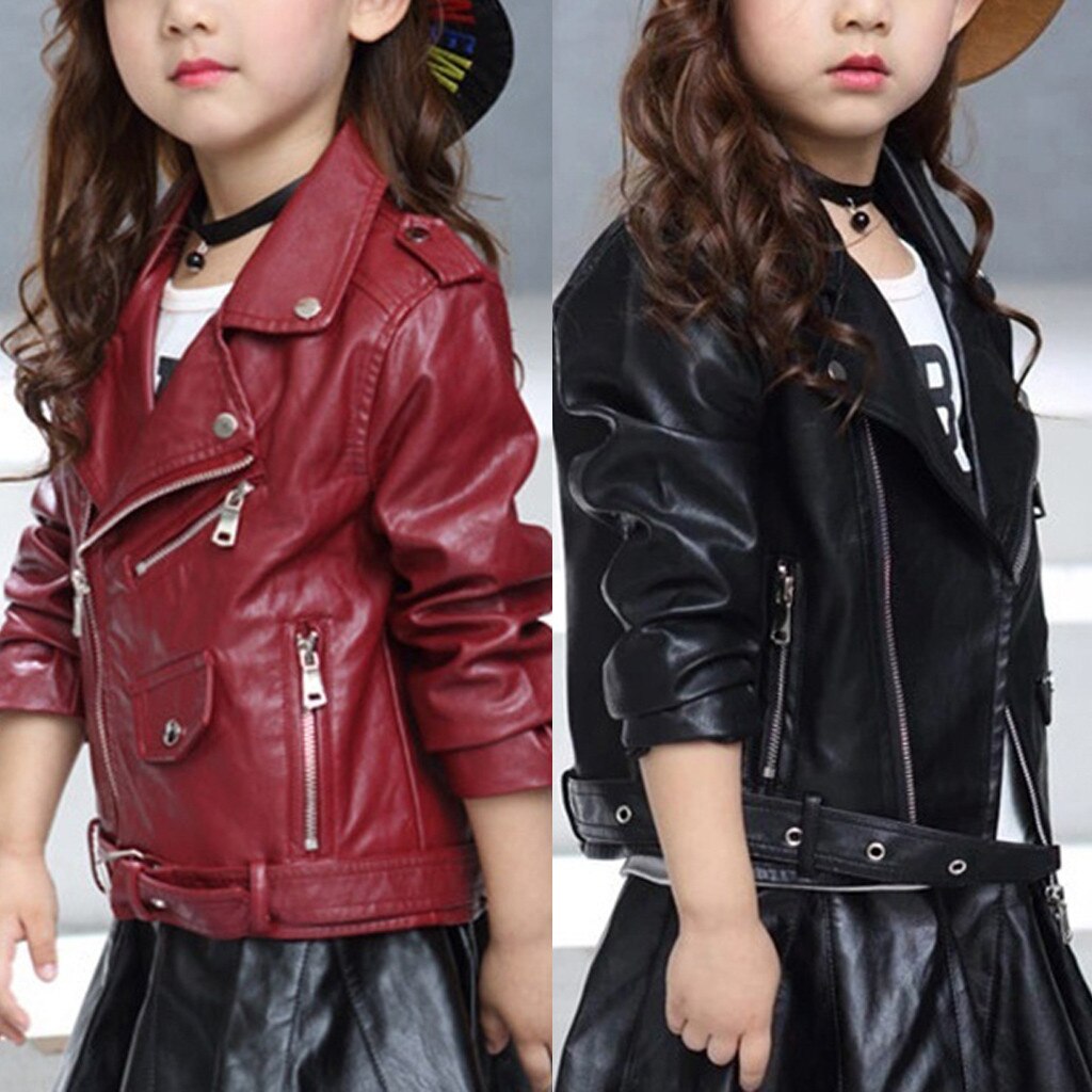 Kinderkleding Mode Kind Kinderen Jassen Peuter Meisje Jongen Motorfiets Casual Effen Kleur Zip Casual coat kleding зимний костюм