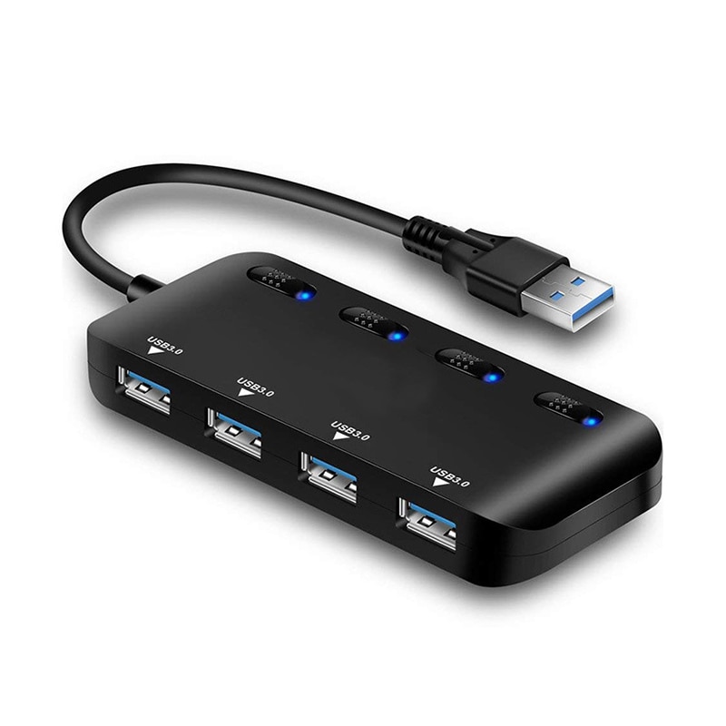 Ultradunne usb 3.0 4-- poorts hub één tot vier usb 3.0 hub 4-- poorts switch