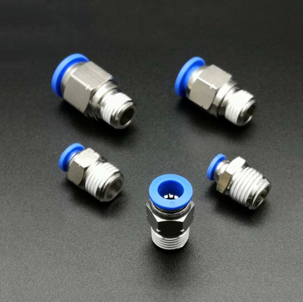 1/8 " 1/4 " 3/8 " 1/2 " npt han x fit 4/6/8/10/12mm od rør pneumatiske luftfittings push-in fit konnektor