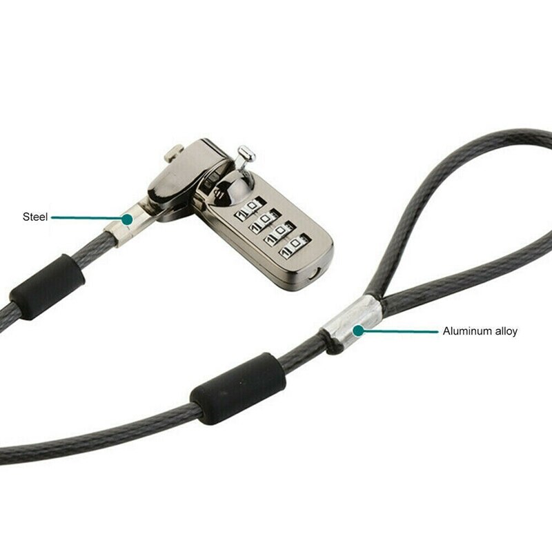 Security Anti-Theft Combination Laptop Notebook Cable Lock 4 Digit Password Lock