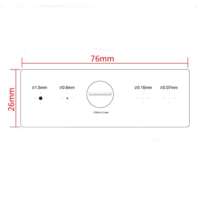Weiche Lineal Mikroskop Mikrometer Kalibrierung Rutsche Linie Breite Partikel Durchmesser Messung Werkzeug Hohe Präzision Film Punkt Messgerät: 7