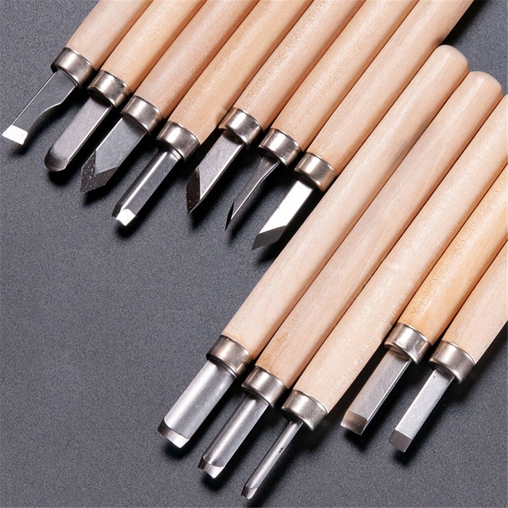 3/6/8/10/12pcs/set Wood Carving Chisel Knifes Hand Tool Set for Basic Detailed Carving DIY Tools Woodworking Gouges