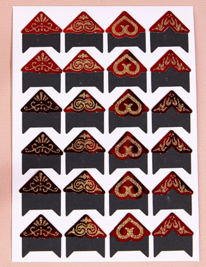 14 Farben Karikatur-nette Foto-Eckaufkleber für DIY Baby-Fotoalbum oder Einklebebuch-Album 24pcs / Blatt,: style 19