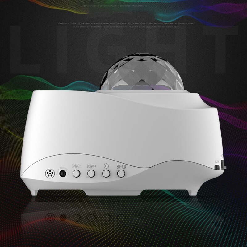 Projektor do oświetlenia nocnego z głośnik Led na Bluetooth dynamiczne światło nocne dla dzieci dorośli do sypialni/imprezy/wystroju domu