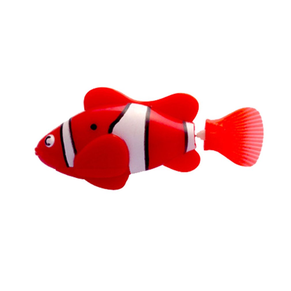 Mini Bath Toy Bionic Fish Electric Swimming Magical Le Bao Fish Underwater World Deep Sea Electronic Sensing Fish Baby Bath: Red