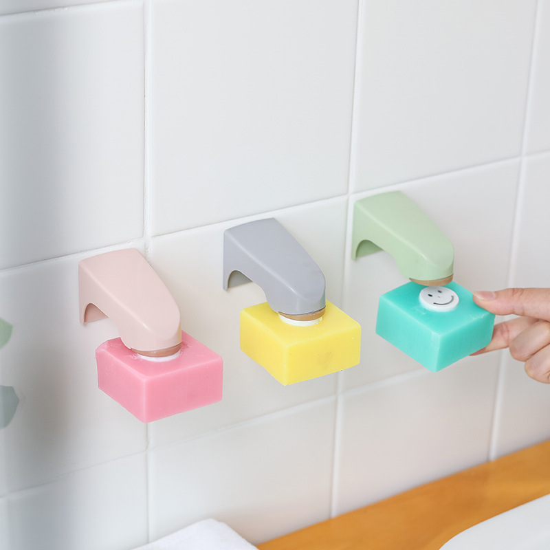 1pc Edelstahl Seifenschale Kreative schlagen-freies Seife Halfter Zauberstab Halfter Schlecht Gerät Praktische Magnetische seife Halfter