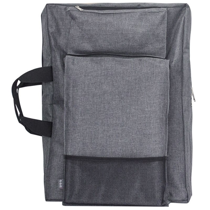 type maleri bag til tegnebrett malesett reise skisse bag, kunst bag skisseverktøy lerret maleri oppbevaringspose: Grå