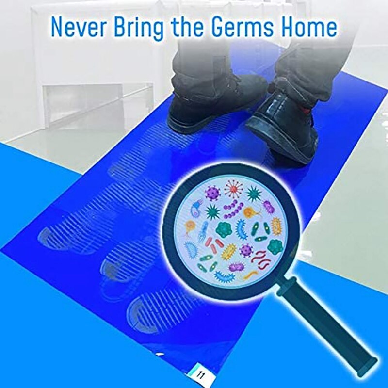 Floor Guard Anti-Bacterial Peel Off Mat Grade Sticky Floor Protection Mats,Cleanroom Sticky Tac Tacky Mats(45X60cm)