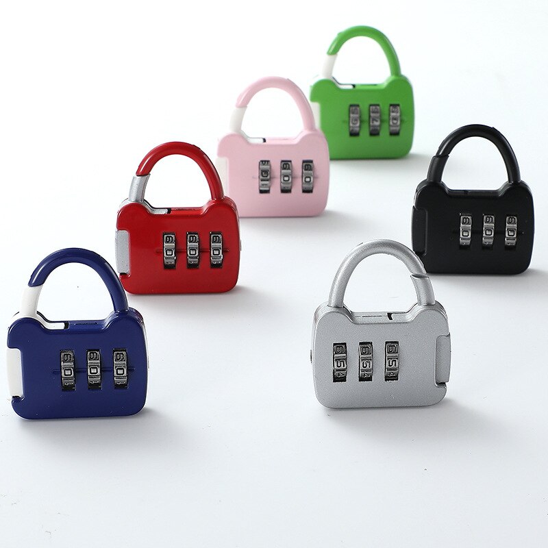 Portable 3 Digit Code Combination Password Lock Mini Suitcase Luggage Case Lock Backpack Padlock for Travel