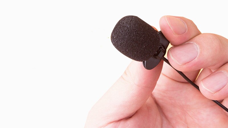 Mini Portable Microphone Handle Clip-on Lapel Recording Stereo Wired For Phone Laptop Studio Microphones 1.5M