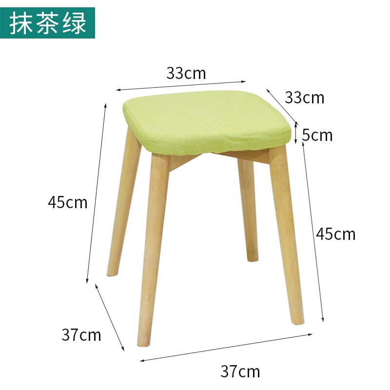 Wooden bench art stools fashionable household square stool sofa chairs benches vanity chair kids Minimalist Modern