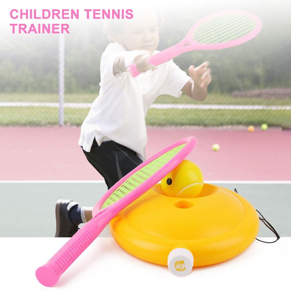 Indoor Outdoor Rebound Ball Students Base Device Single Exercise Sports Sparring For Kids With Rope Tennis Trainer Set Beginners