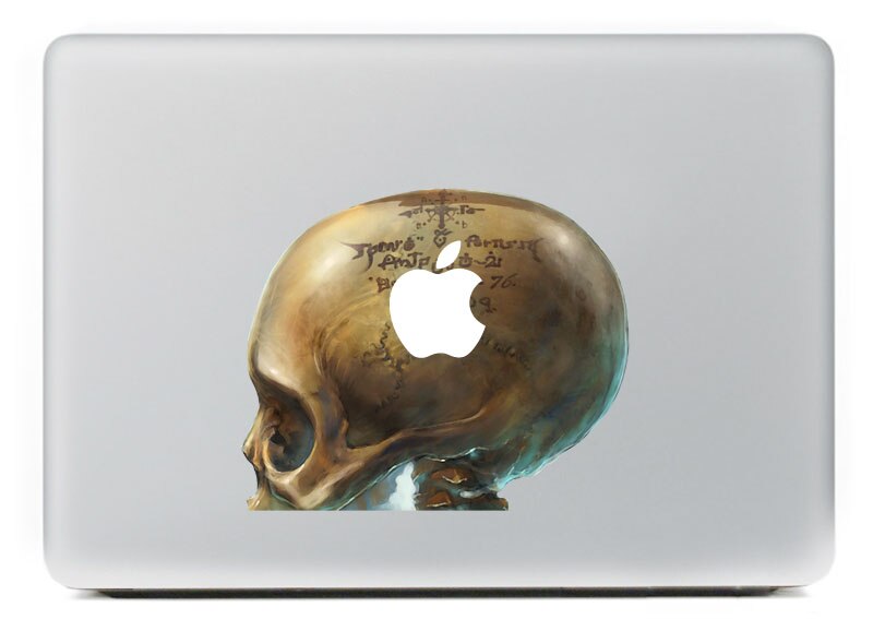 Gegraveerd vloek schedels Vinyloverdrukplaatjesticker voor DIY Macbook Pro/Air 11 13 15 Inch Laptop Case Cover Sticker