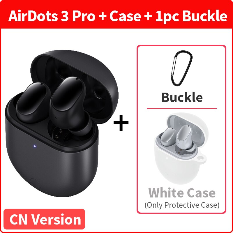 Xiaomi Redmi Airdots 3 Pro Earphone TWS True Wireless Earbuds ANC Bluetooth 5.2 Headset Wireless Charging Redmi Airdots 3Pro: Black N White Case