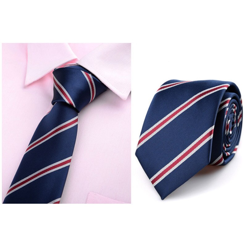 Men Classic 6cm Thin Neck Ties Printed Jacquard Woven Necktie Business Party Accessories NIN668