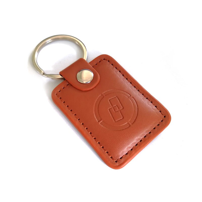 10pcs leather Hotel Keyfob EM4100 RFID 125 KHz/ID 13.56MHZ NFCToken leather ID/IC Card for Access Control ID smart car Keys