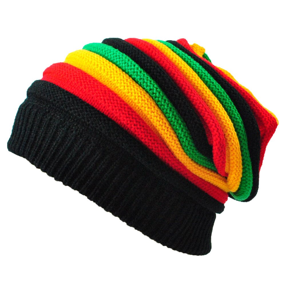 Gorra de punto para hombre y mujer, Gorro de estilo Reggae Rasta, Cappello, Hip Pop, rojo, amarillo, verde, negro, Otoño, nueva