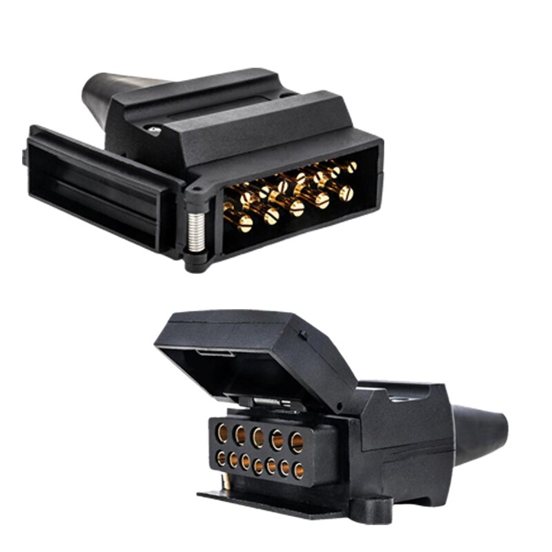 Cvp 12- pins aanhangwagen platte mannelijke stekker vrouwelijke aansluiting australische 12v connector camperonderdelen camper caravan accessoires: Stekker en stopcontact