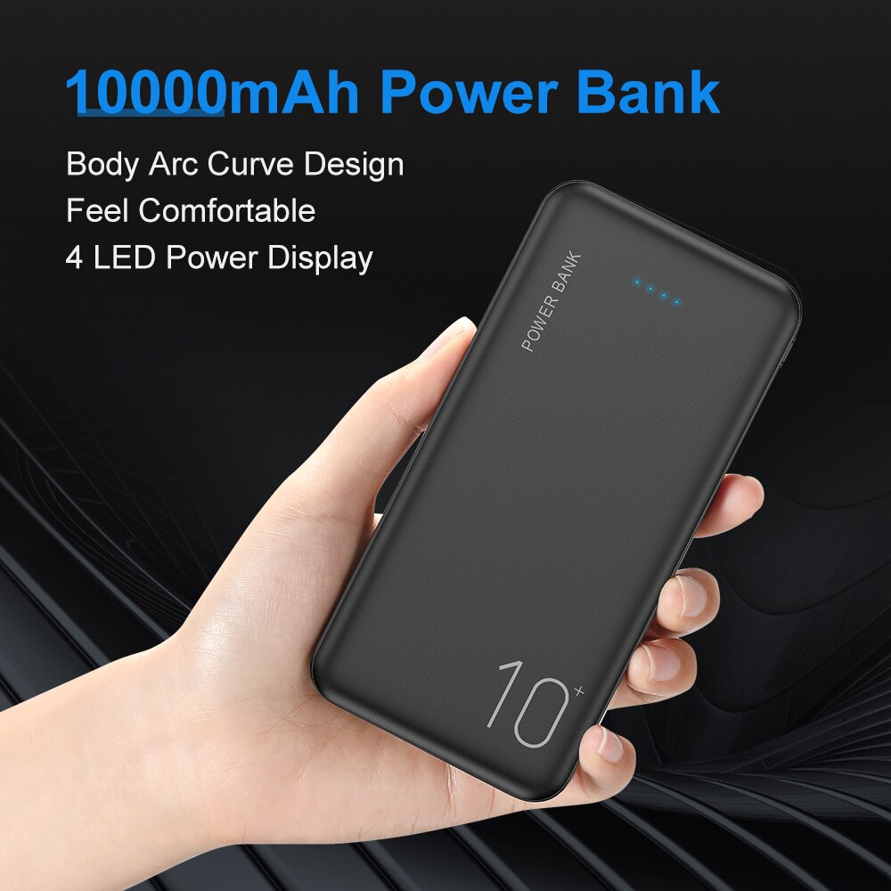 Floveme Power Bank 10000 Mah Powerbank Voor Xiao Mi Mi Iphone Dual Usb-poorten Draagbare Oplader Externe Batterij Dunne Slanke poverbank