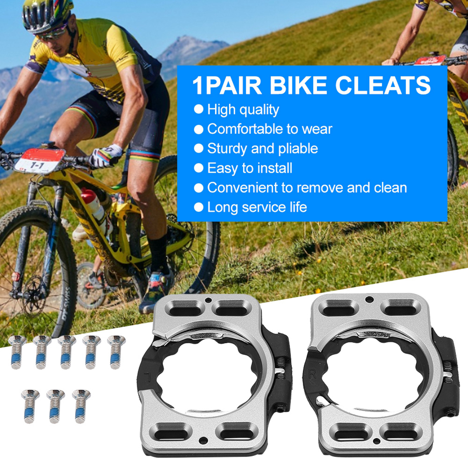Adaptador de cubierta de calas para zapatillas de ciclismo, convertidor de liberación rápida para SpeedPlay Zero, 1 par