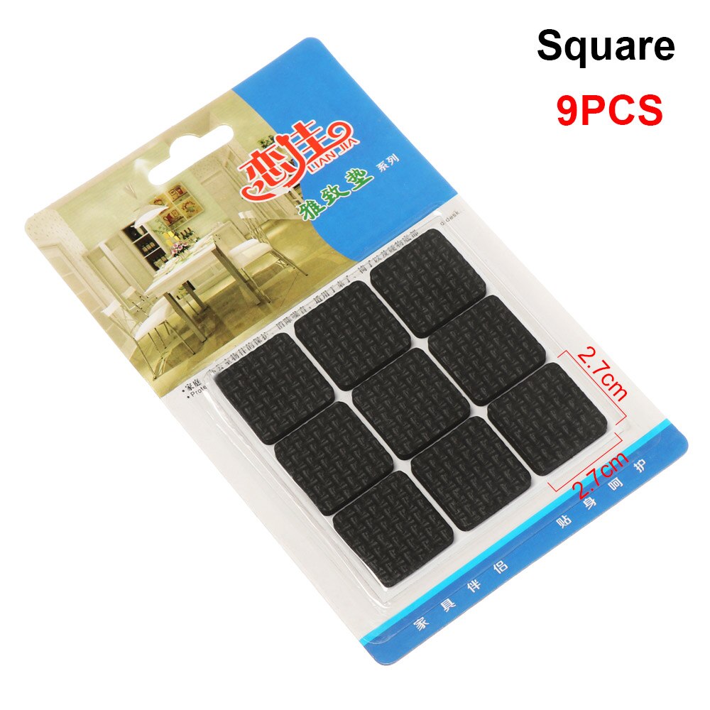 1 vel geometrische vorm zachte verdikking meubelpootbeschermers zelfklevend anti-geluid antislipmat vloerbeschermer stoelbevestigingen: 2