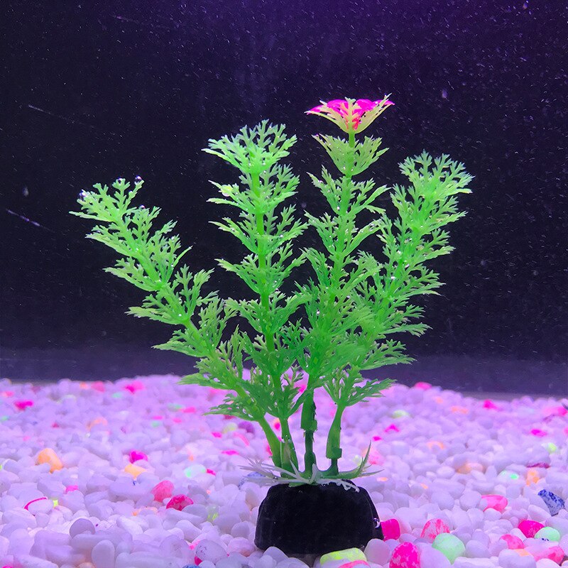 Ongeveer 10cm prachtige kunstmatige plastic aquariumplanten landschapsdecoratie aquarium waterplant gras ornament plastic decoratie