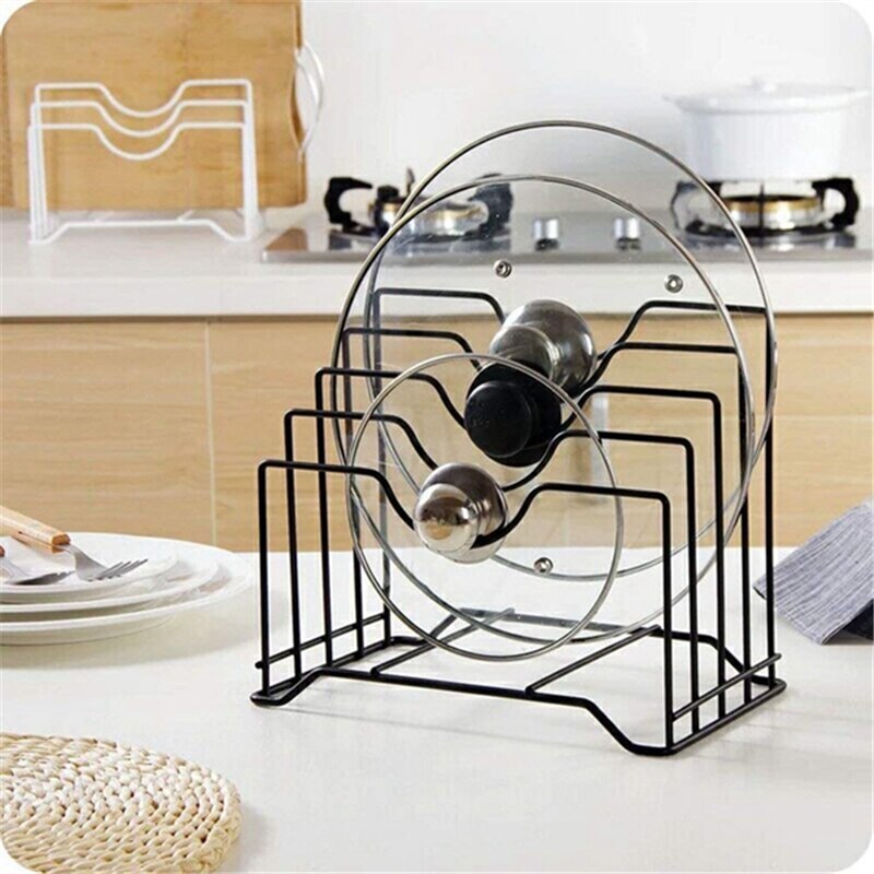 Pot Lid Rack Kitchen Organizer Dish Rrain Rack Spoon Holder Shelf Cutting Board Rack Pan Cover Stand Kitchen Accessories