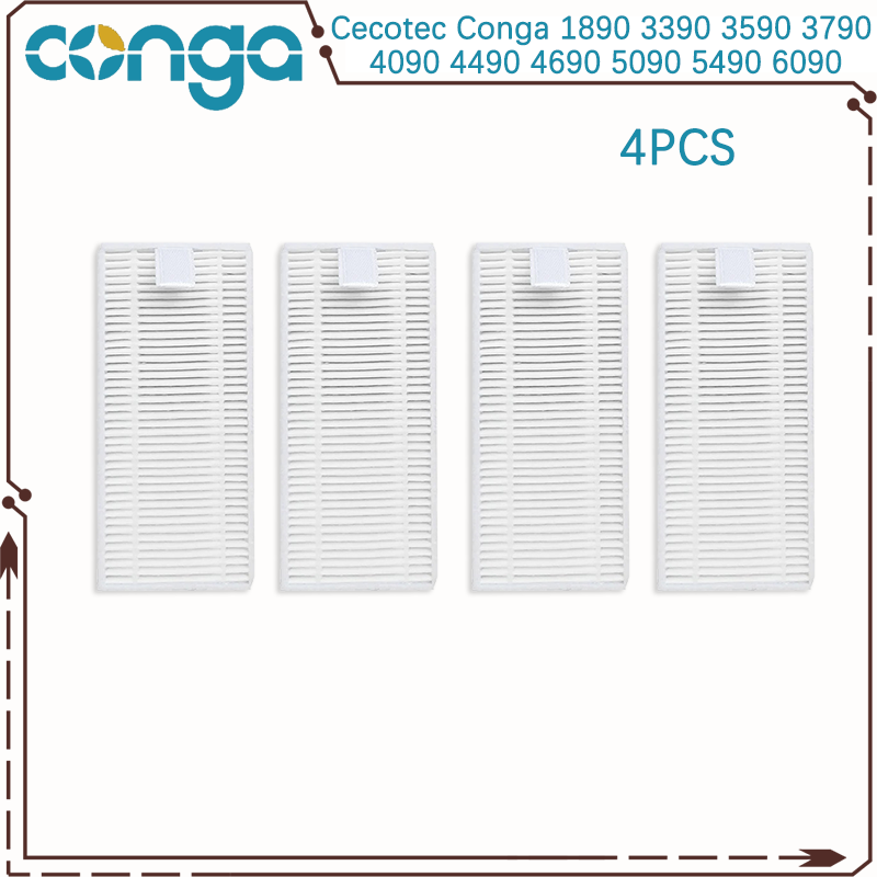 For Cecotec Conga 1890 3390 3590 3790 4090 4490 4690 5090 5490 6090 Robot Vacuum Main Side Brush Hepa Filter Mop Part