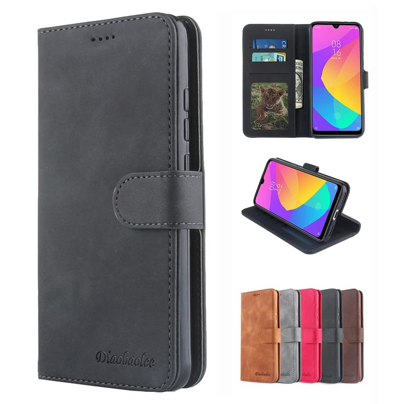 Fundas para Xiaomi mi 9 Lite A3 funda magnética con tapa plana de lujo soporte Cartera de cuero bolsas de teléfono en Xio mi CC9E mi CC9 Coque