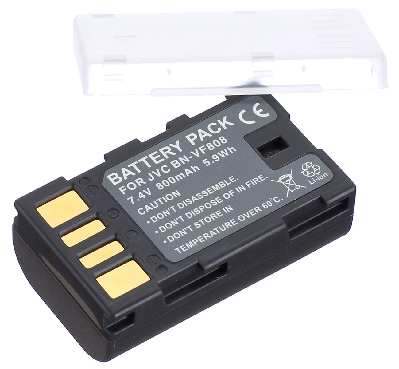 Batterie + chargeur pour caméscope JVC Everio GZ-MG230, GZ-MG330, GZ-MG340, GZ-MG360, GZ-MG430,GZ-MG630,GZ-MG650,GZ-MG670,GZ-MG680: 1x BN-VF808 Battery