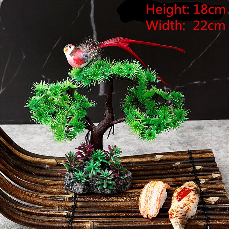Pine tree with Birds plate tray dish seafood Decoration Flower Crafts Kitchen Fast Food Sushi Cuisine Decorative Pans Decorated: Have bird tree