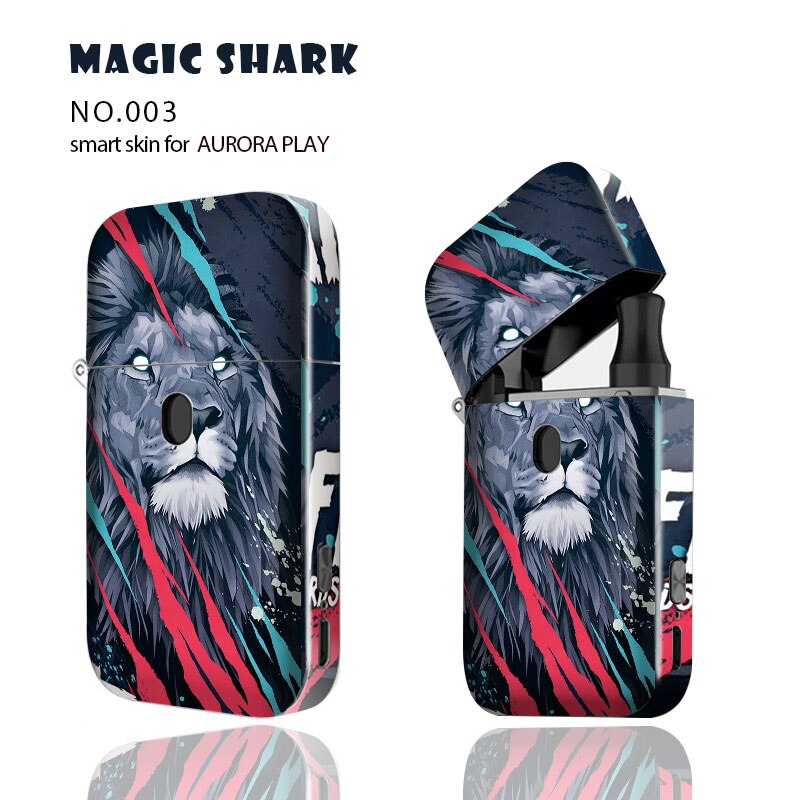 Magie Shark Coole Leopard Fuchs Tiger Lion Wolf PVC Fall Aufkleber Haut Abdeckung Warp Film für Aurora Spielen 001 -010