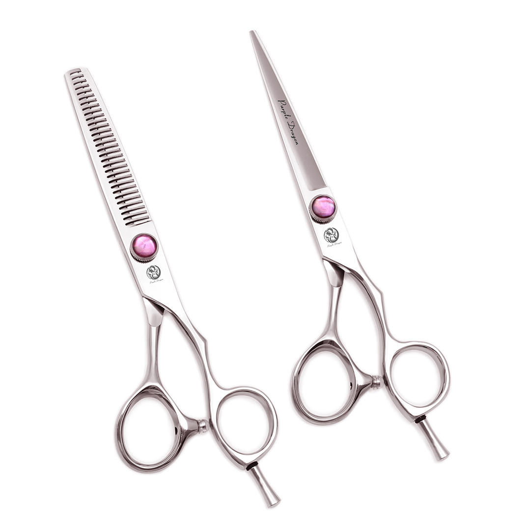 Purple Dragon – ciseaux de coiffure professionnels, 5 ", 5.5", 6 ", JP 440C, coupe fine, , Z9014