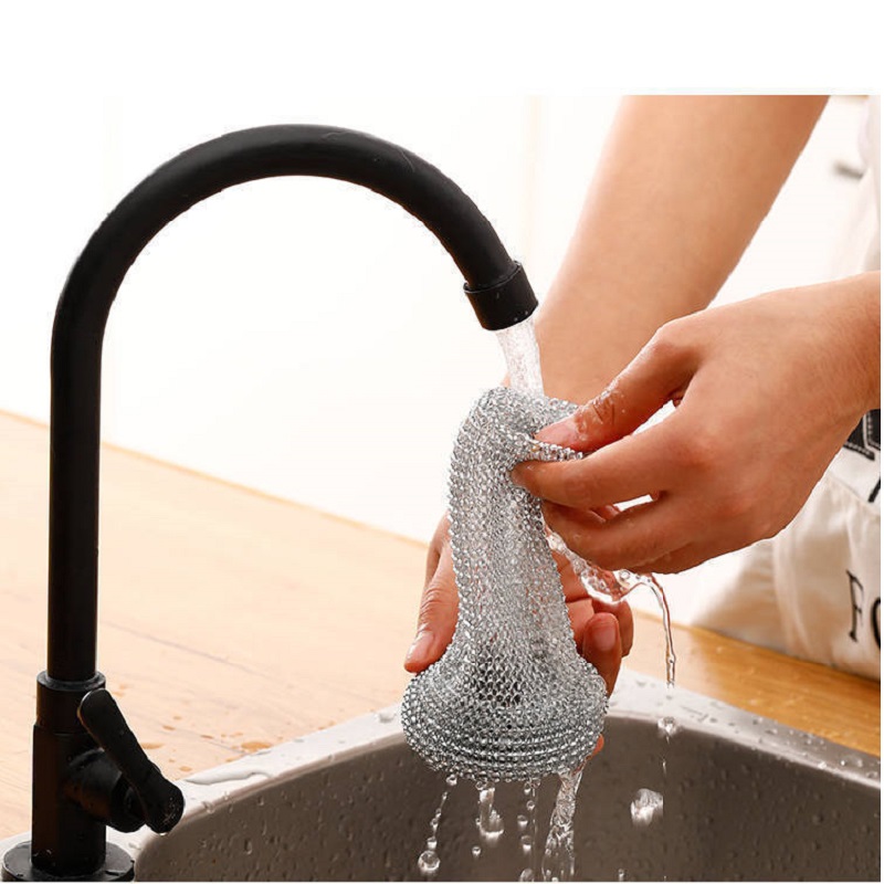 Brosse de nettoyage magique forte en acier inoxydable, bol de vaisselle, éponge de lavage, casserole de cuisine, outils de nettoyage de vitres, brosse de nettoyage de cuisine