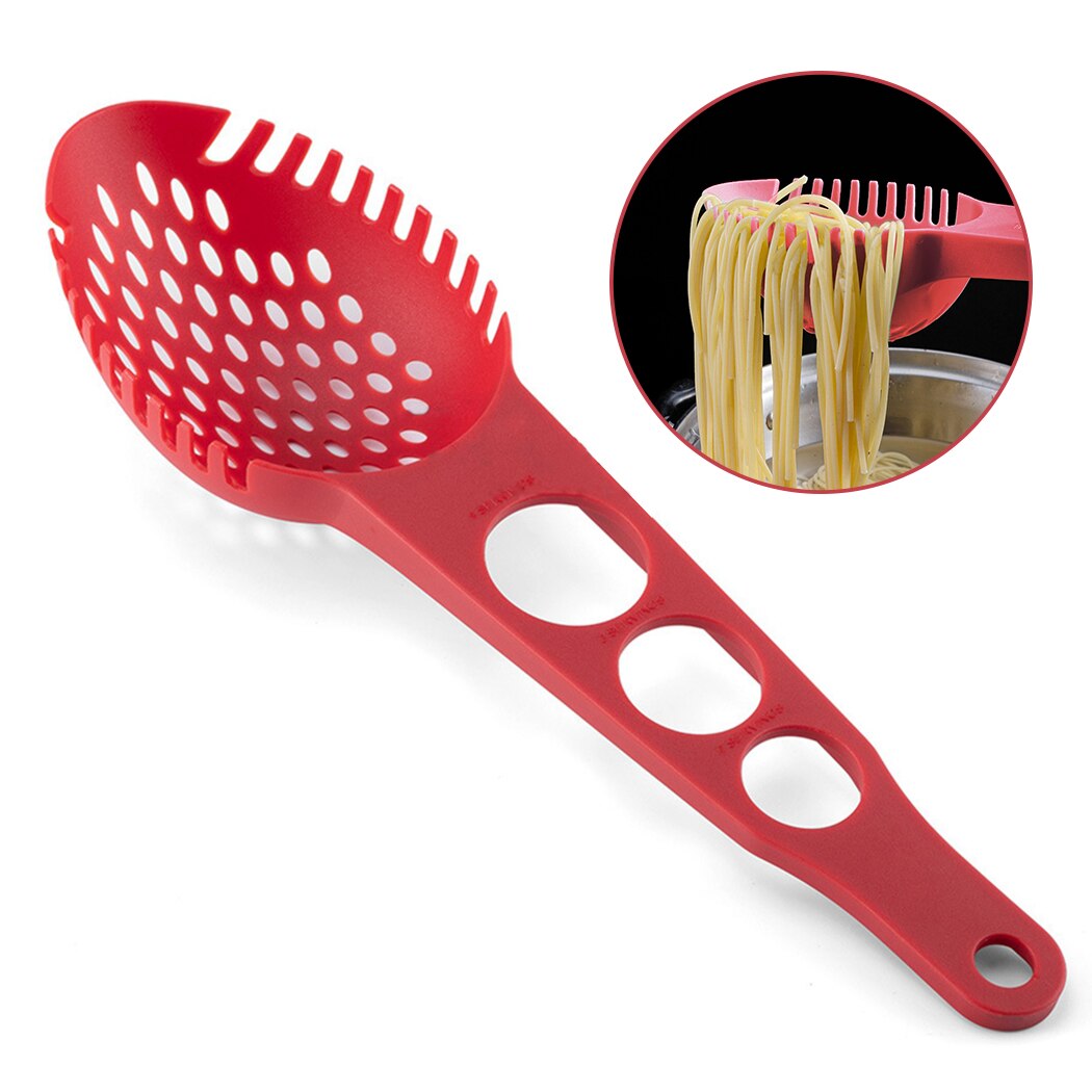 Rød spaghetti server non-stick pasta ske køkken pasta ske premium nylon materiale mad tang køkken tilbehør: Default Title
