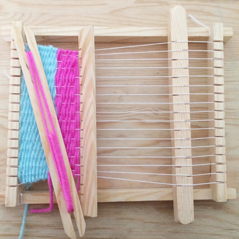 Traditionele Houten Hand Breien Weefgetouw Speelgoed Set Met Accessoires Kinderen Ambachtelijke Doos Thuis DIY Craft Tool