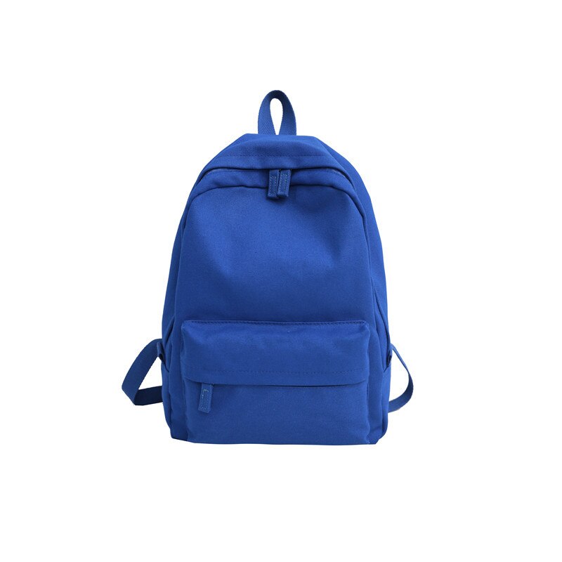 Mochila informal antirrobo de lona para mujer, mochila de viaje de gran capacidad para adolescentes, mochila sólida para mujer: Azul