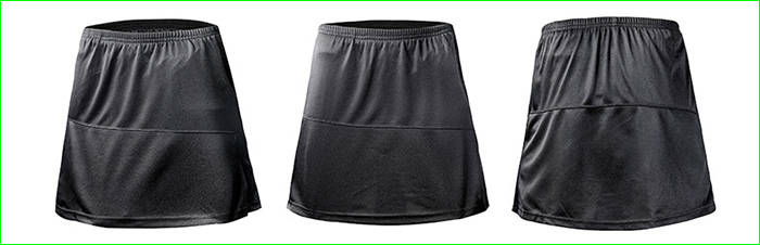 Kvinders buste nederdel bordtennis badminton træning fitness a-line mini nederdel med shorts slim fit: Sort / M