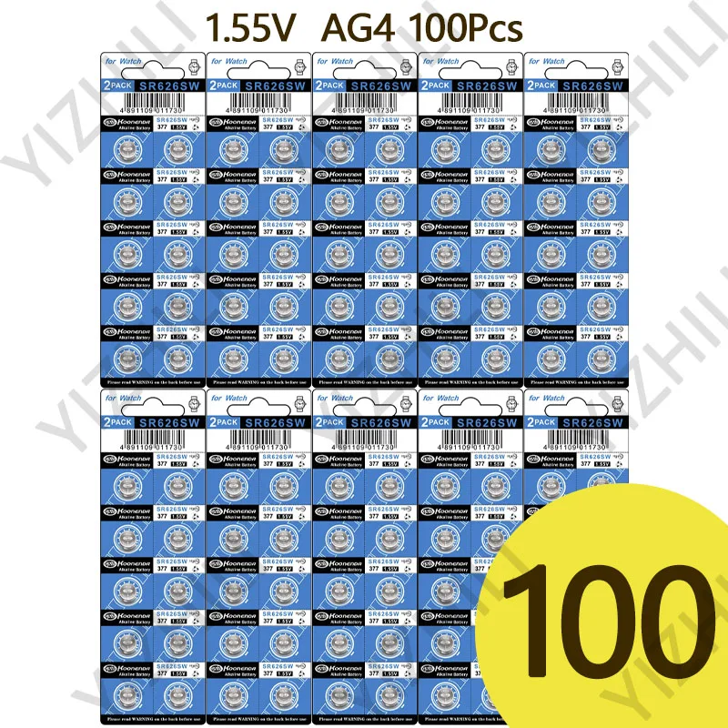 1.55V AG4 LR66 377 LR626 L626F SR626SW 377A 100% oryginalny przycisk baterii do zegarka elektroniczny zegar ruch prezenty: Niebieski