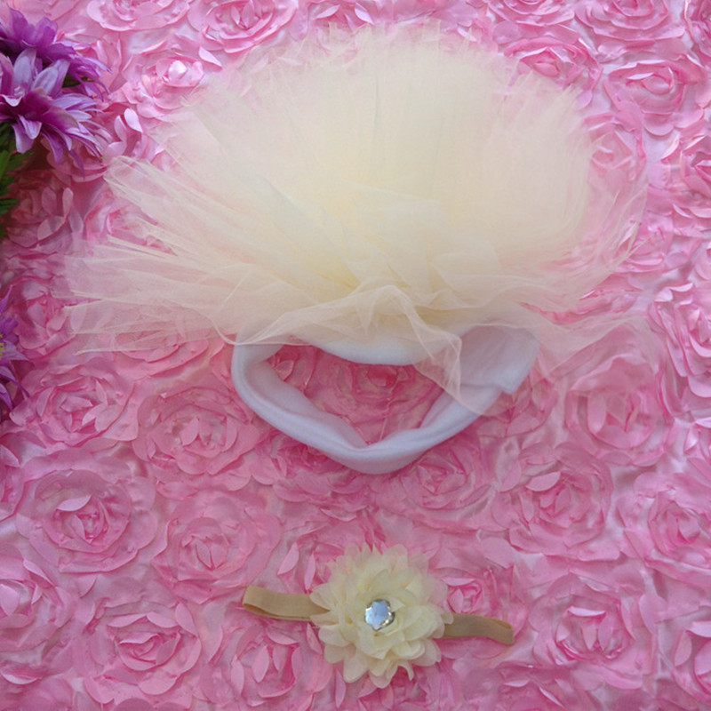 0-3 m tutu rok baby is 12 soorten kleur van een buste van nepotisme hoofdtooi bloem mode creatieve fotografie kleding pictures: Beige