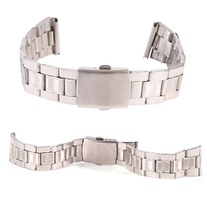 Stainless Steel Watchband Link Bracelet Stainless Steel Width18mm /20mm /22mm Plane Clasp Button Watch Strap Lug: 20mm
