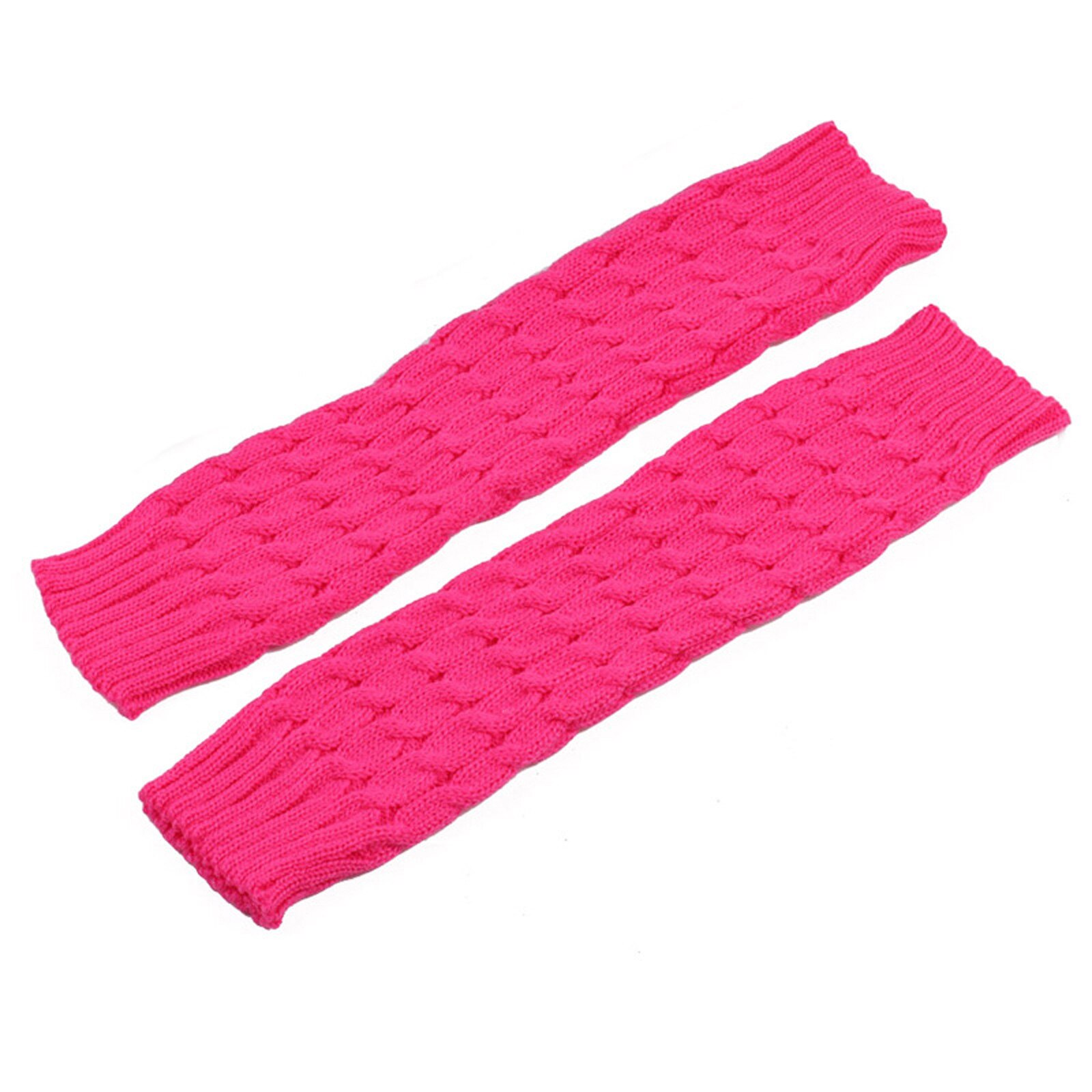 Frauen Gestrickte Häkeln Winter Warme Beinlinge Lange Socken Slouch Leggings Damen Solide Stricken Knie Bein Lange Socken NOV99: bright rose