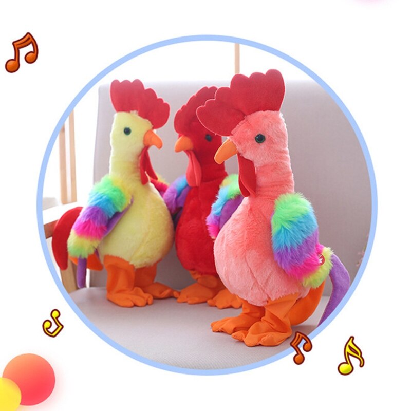 Robot Kip Huisdier Speelgoed Elektronische Screaming Haan Elektrische Grappig Dance Sing Soft Knuffel Muziek Animal Kids