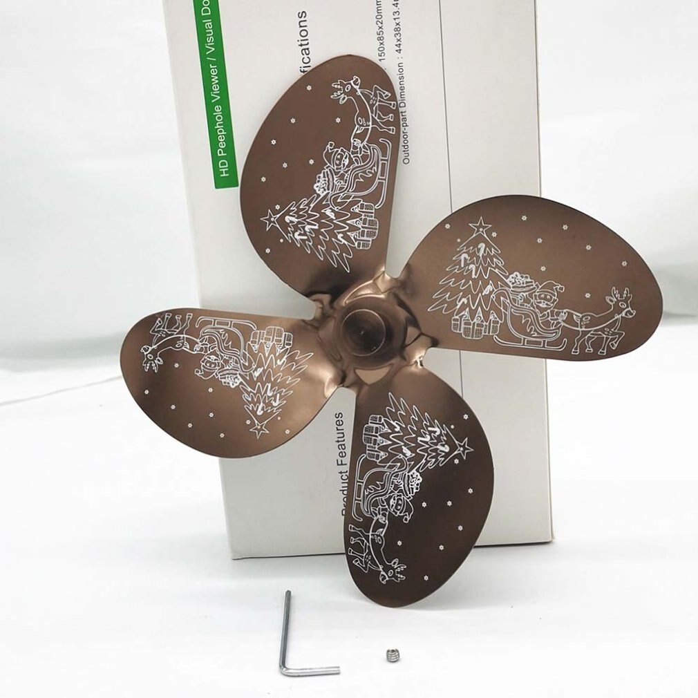 Light Fireplace Fan for Christmas Wood Burning Real Power Fireplace Small Fan Energy Saving Thermal Heater Fireplace Parts