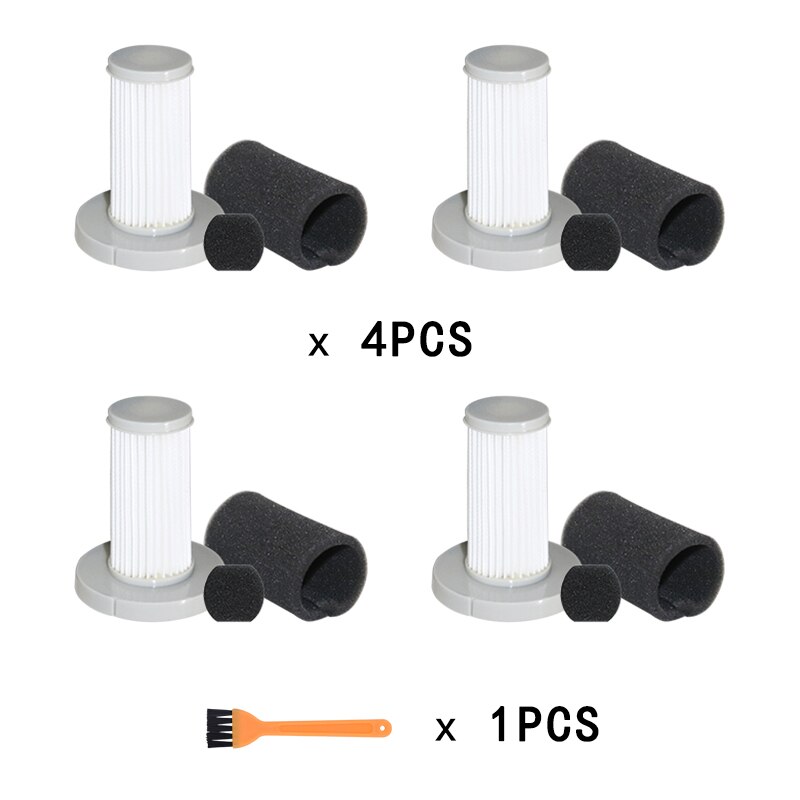 For Xiaomi Deerma DX700 DX700S Vacuum Cleaner Washable HEPA Filter Cleaning Brushe Deep Filtration Replacement Accessories Parts: 5PCS